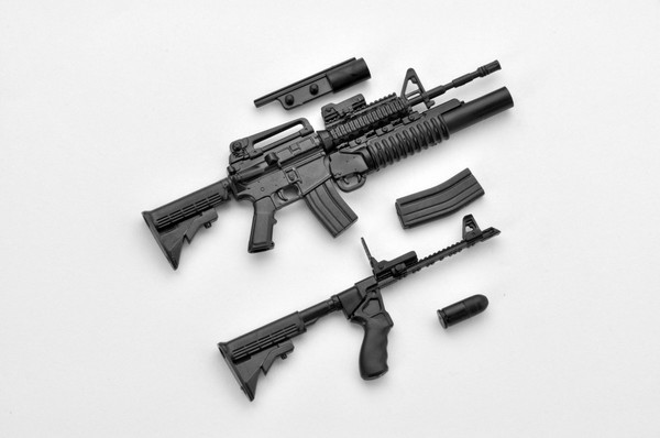 M4A1 & M203, Tomytec, Accessories, 1/12, 4543736267997